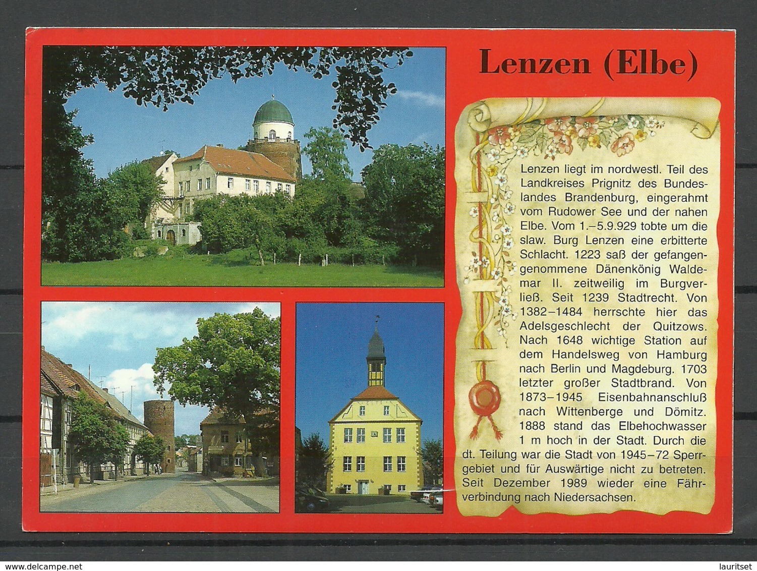 Deutschland LENZEN (sent 1997, With Stamp) - Lenzen