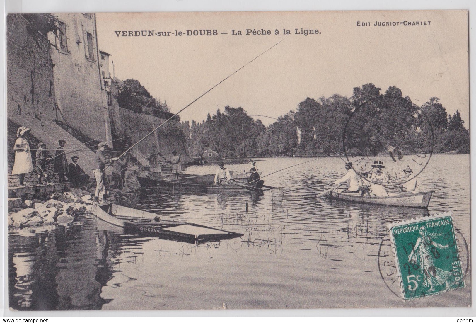 VERDUN-SUR-LE-DOUBS - La Pêche à La Ligne - Autres & Non Classés