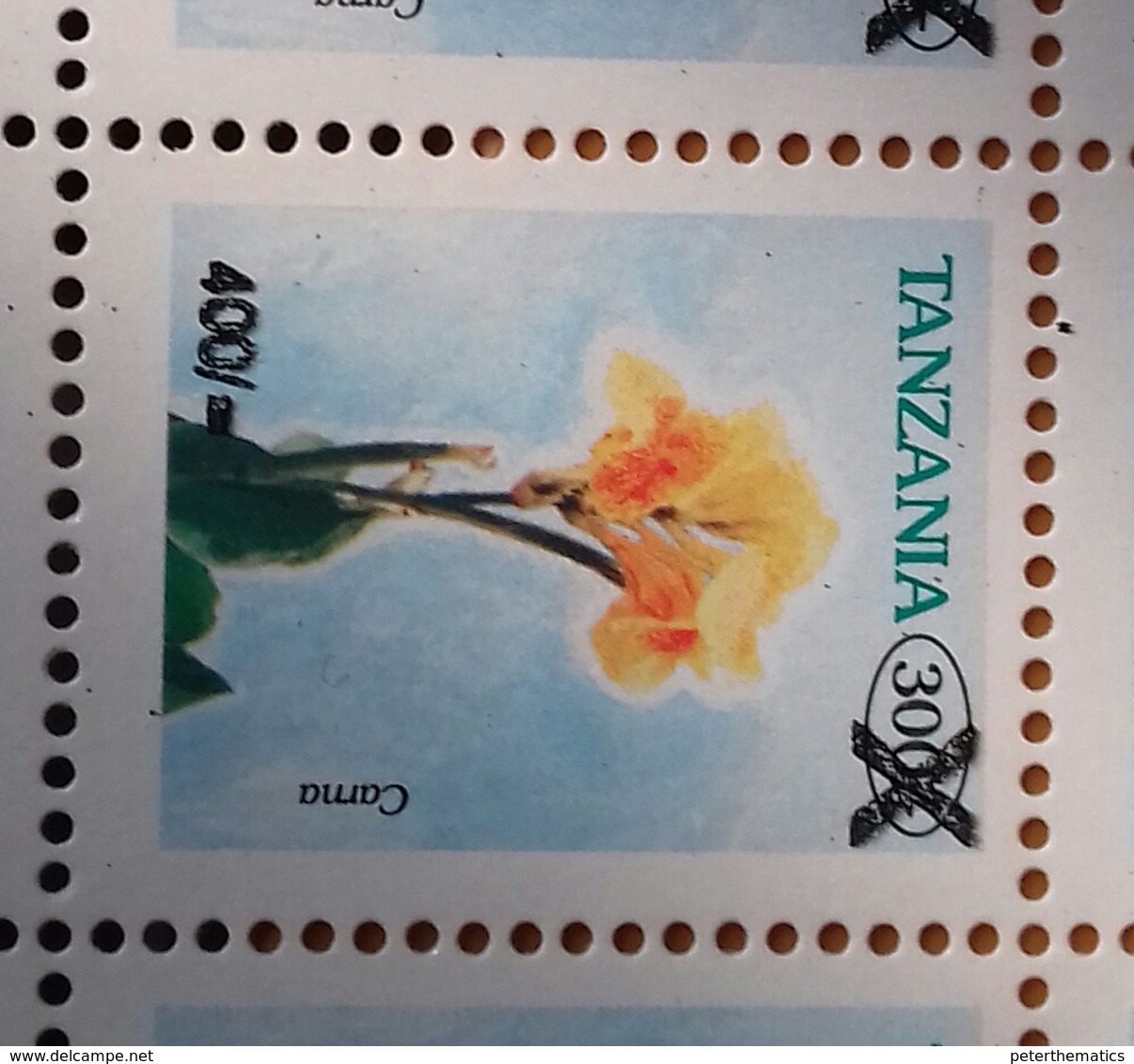 TANZANIA, MNH, FLOWERS, 1v OVERPRINT - Other & Unclassified