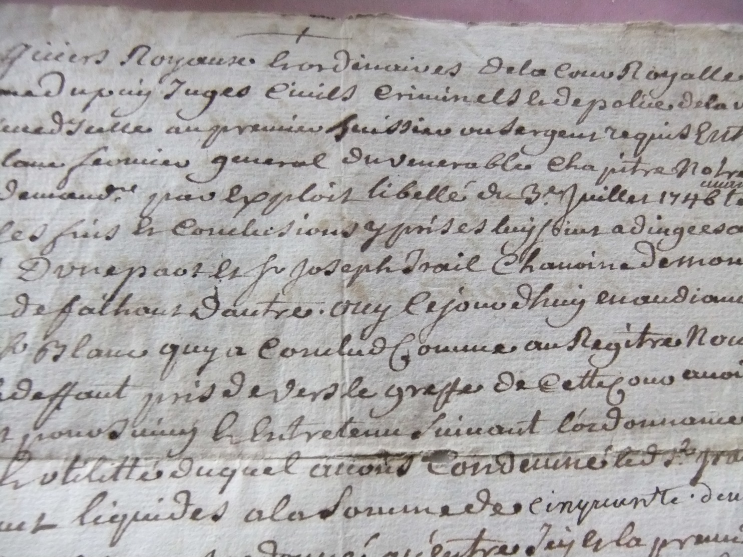 Document  LE PUY 1747 - Historical Documents