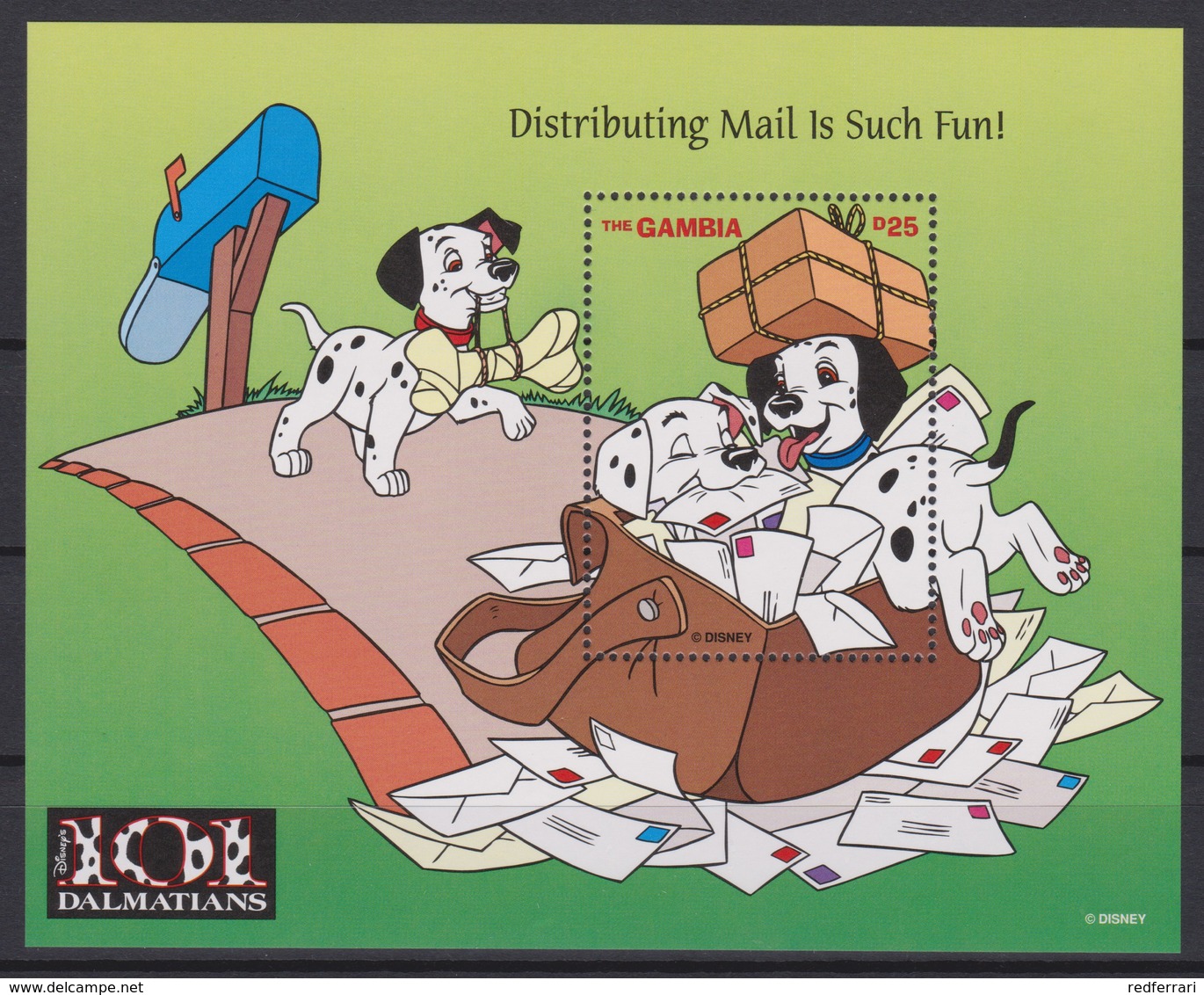 2459  -  The GAMBIA - Disney - 1997 - 101 Dalmatiërs ( Distributing Mail Is Such Fun ). - Disney