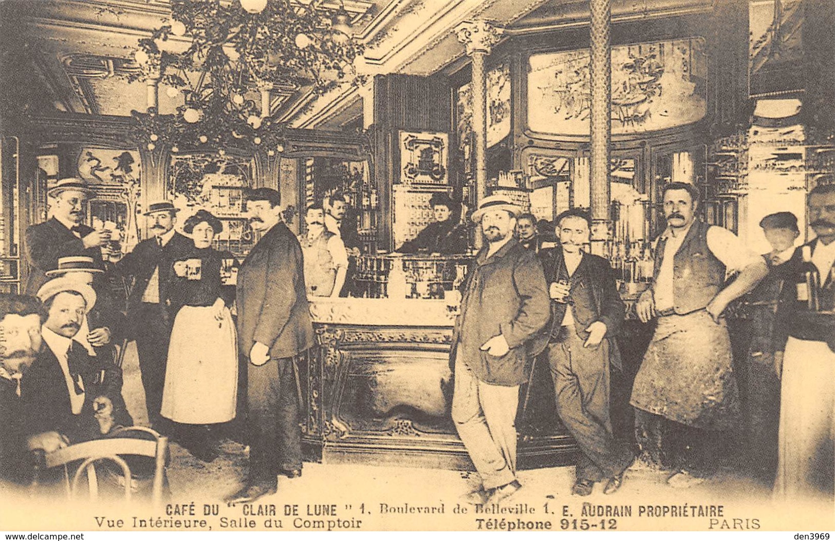 Paris - Café Du "Clair De Lune" - Vue Intérieure, Salle Du Comptoir - Cecodi N'P 142 - Lotti, Serie, Collezioni