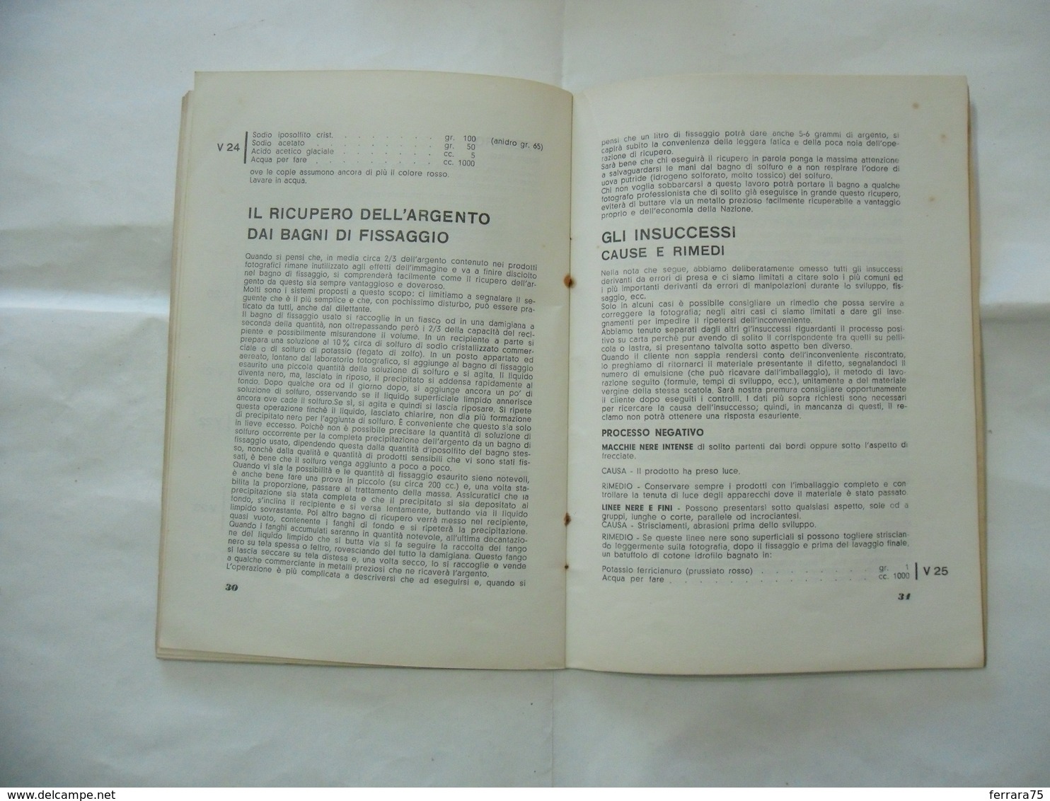 OPUSCOLO NORME PER IL TRATTAMENTO DEI PRODOTTI FERRANIA 1949 PAG.46 - Medicina, Biologia, Chimica