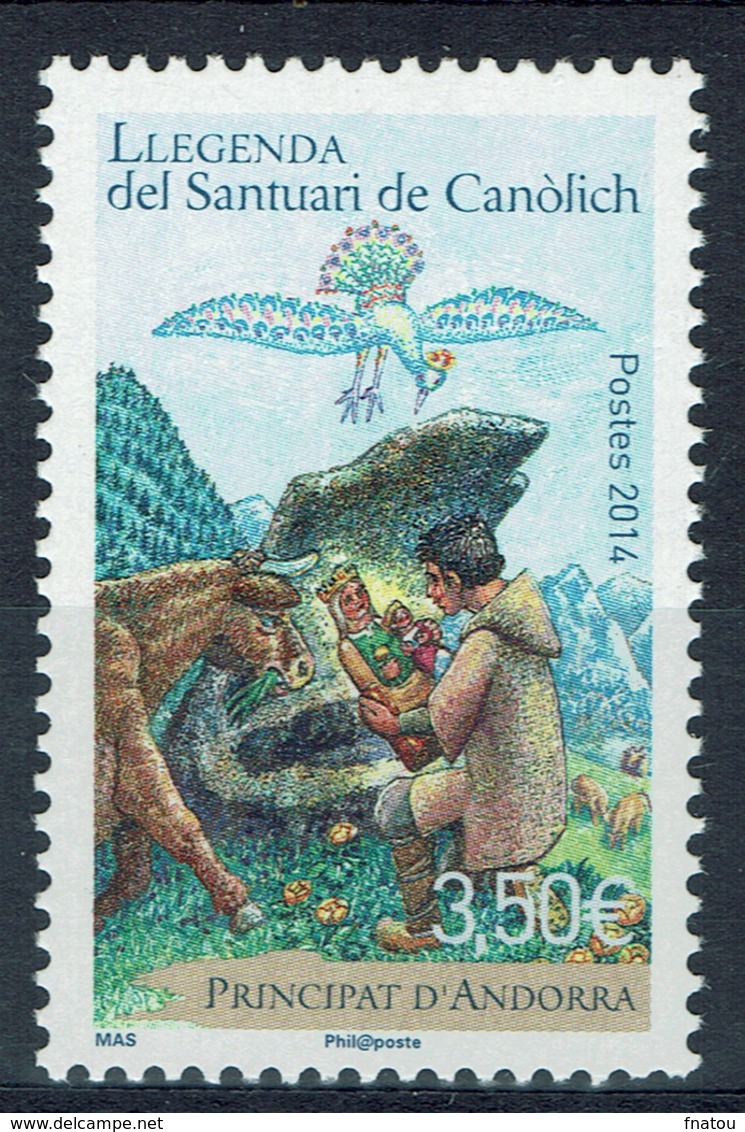 Andorra (French Adm.), Legend Of Canolich Sanctuary, 2014, MNH VF - Nuovi