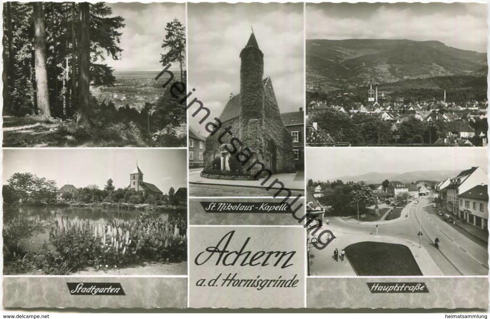 Achern - Hauptstrasse - St. Nikolaus-Kapelle - Foto-AK 60er Jahre - Achern