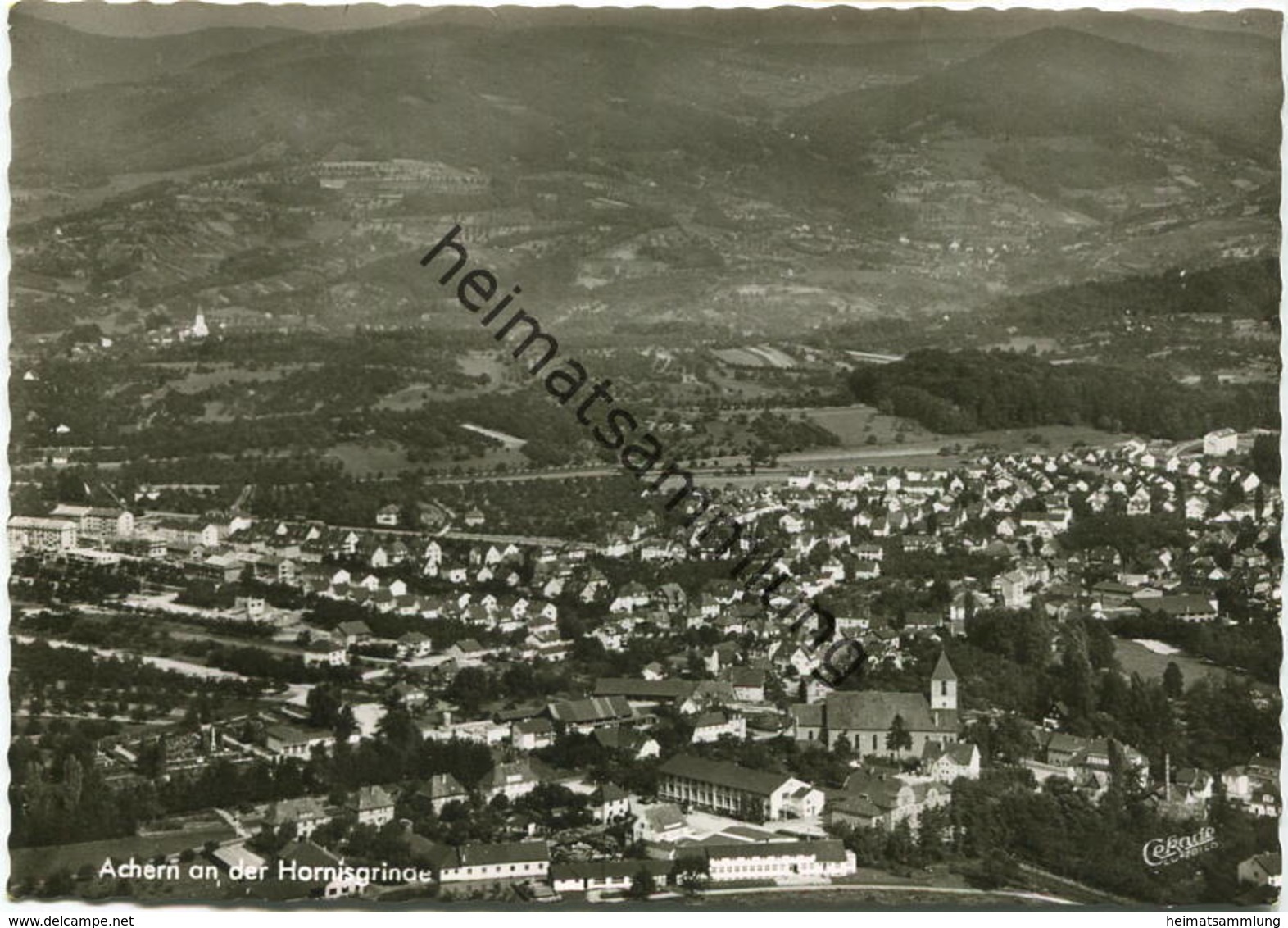 Achern - Luftaufnahme - Foto-AK Grossformat 60er Jahre - Verlag Kleber Achern - Achern