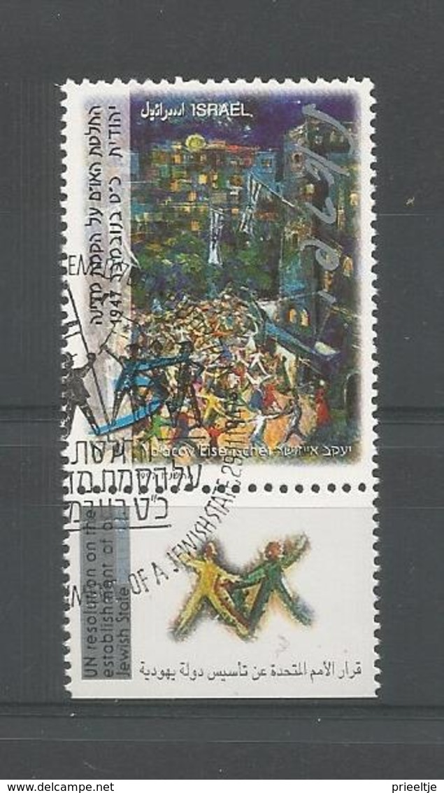 Israel 1997 50th Anniv. U.N. Resolution On Establishment Of Jewish State Y.T. 1377 (0) - Oblitérés (avec Tabs)