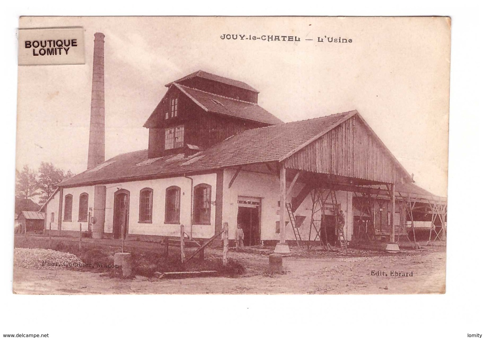 77 Jouy Le Chatel Usine Cpa Edit Ebrard Carte Animée écrite En 1931 - Autres & Non Classés