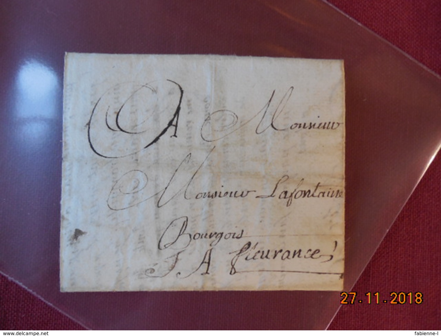 Lettre A Destination De Fleurance De 1731 - 1701-1800: Precursores XVIII