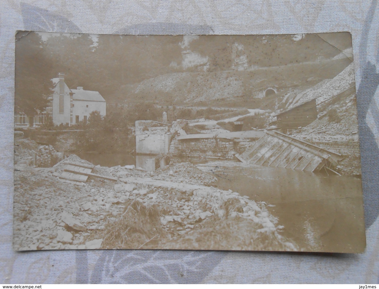 2 Cpa Photo Faulx Andenne Inondation 1910 - Andenne