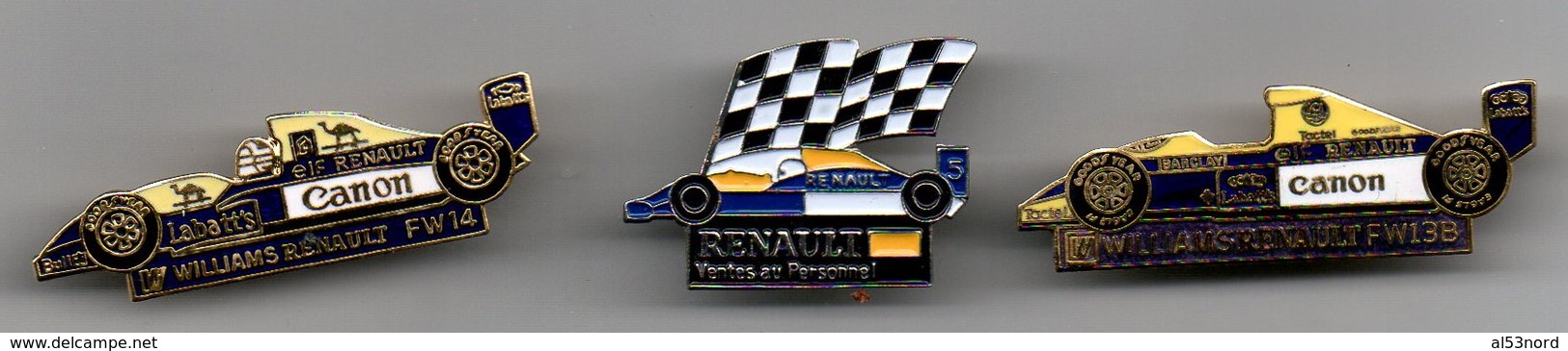 LOT DE 3 PIN'S RENAULT - F1