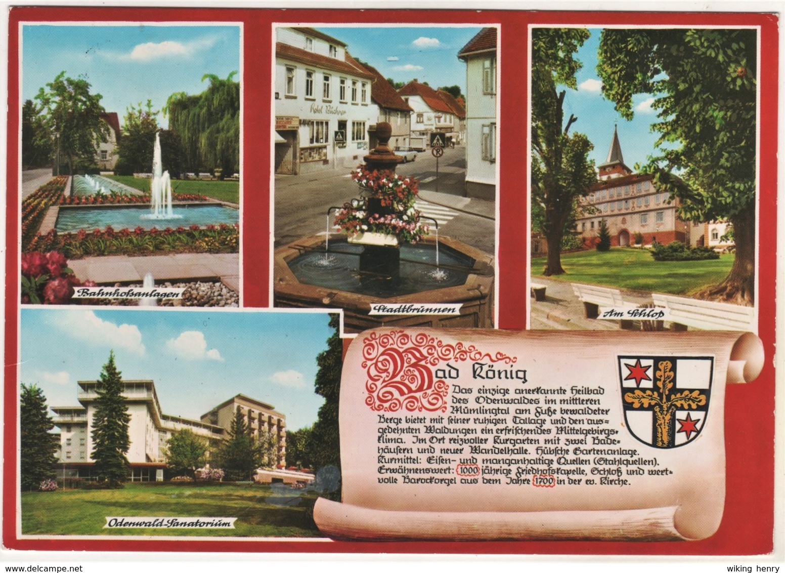 Bad König - Mehrbildkarte 20   Mit Chronik - Bad Koenig