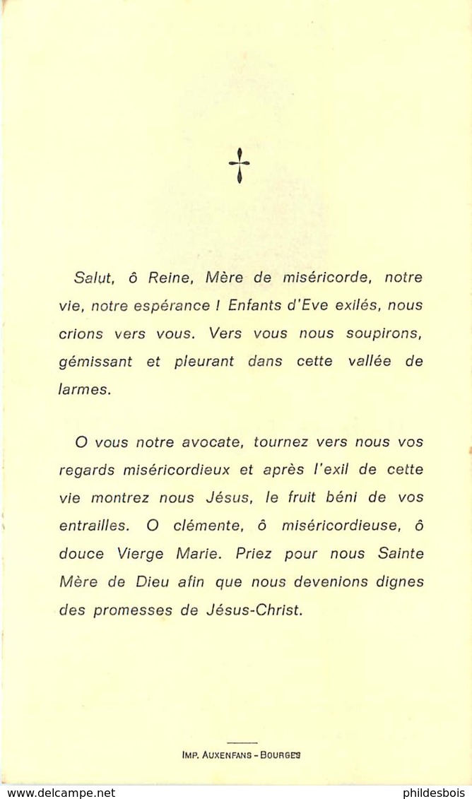 FAIRE PART ACTE DE DECES   Mme Augustine BEDU - Décès