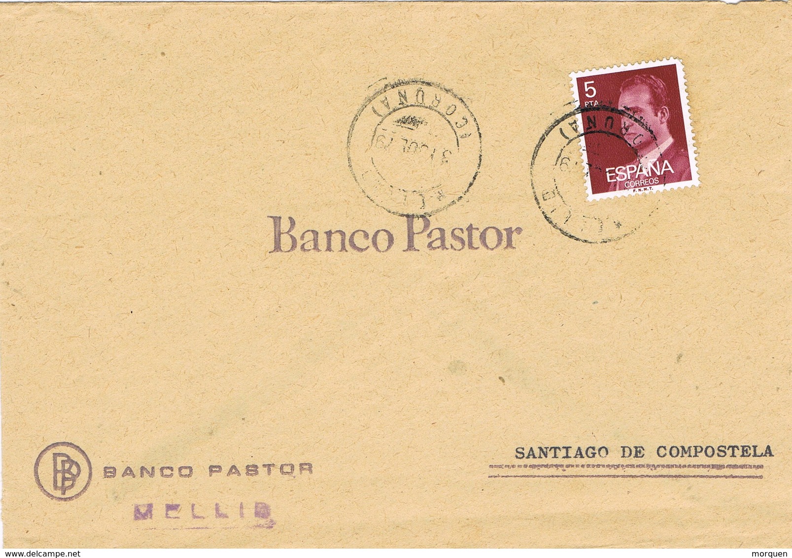 30632. Carta MELLID (Coruña) 1979. Banco Pastor - Cartas & Documentos