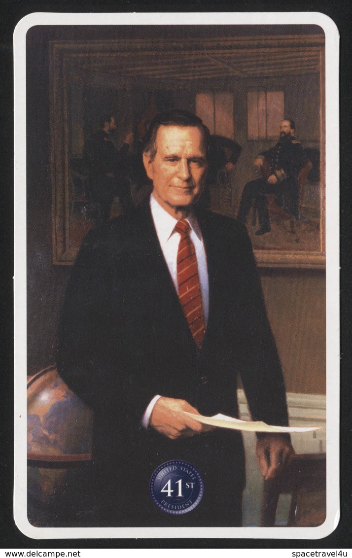 GEORGE HERBERT WALKER BUSH - 41st President Of The United States - Biography Card (MIL-15) - Politische Und Militärische Männer