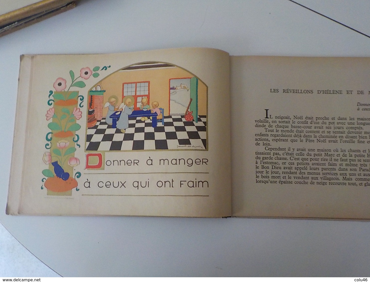 Ancien Livre Enfant Illustrations Jeanne Hebbelynck Petits Contes De Chez Nous Desclée De Brouwer Anges Angelots - Religion & Esotérisme