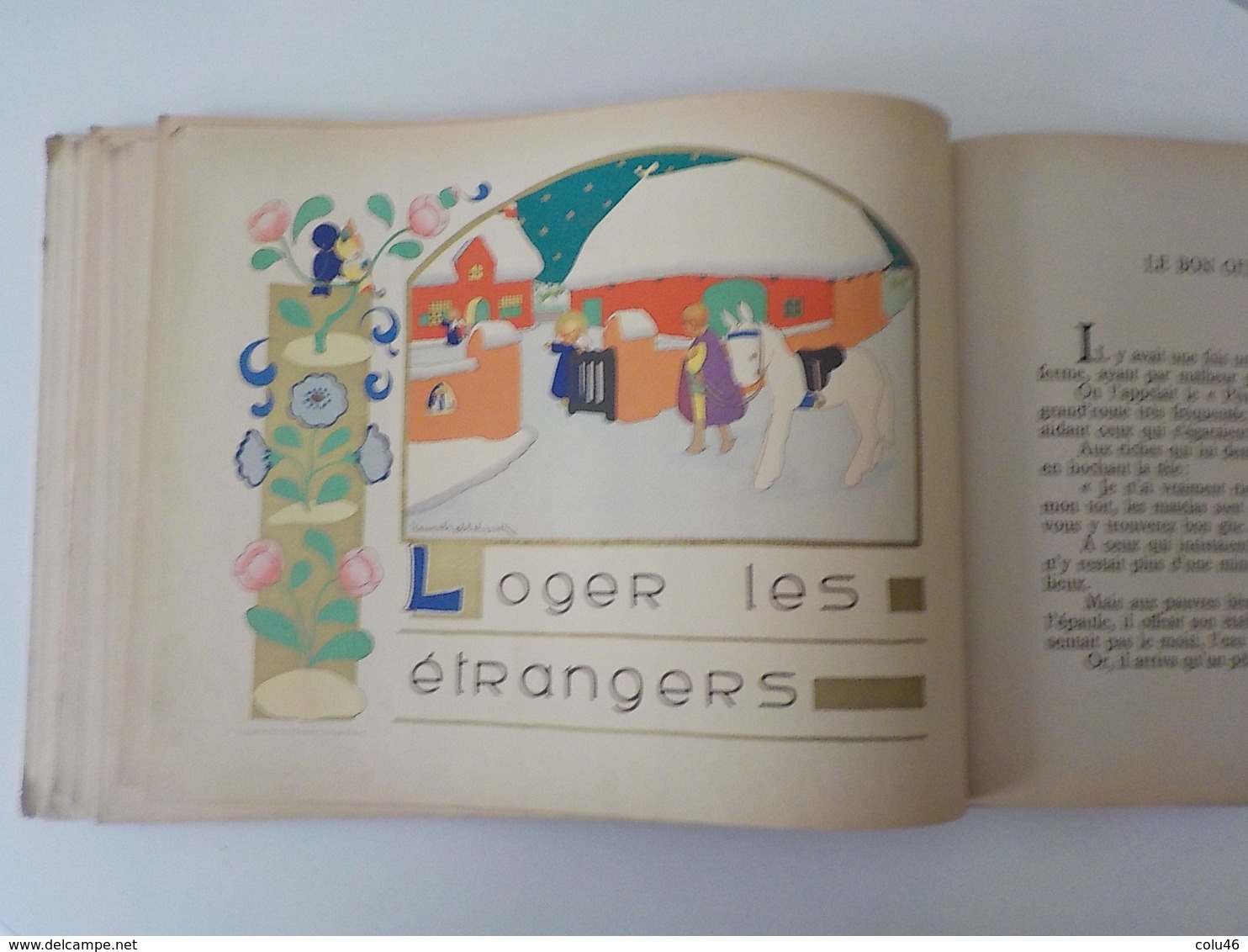 ancien livre enfant illustrations Jeanne Hebbelynck Petits Contes de chez nous Desclée De Brouwer anges angelots