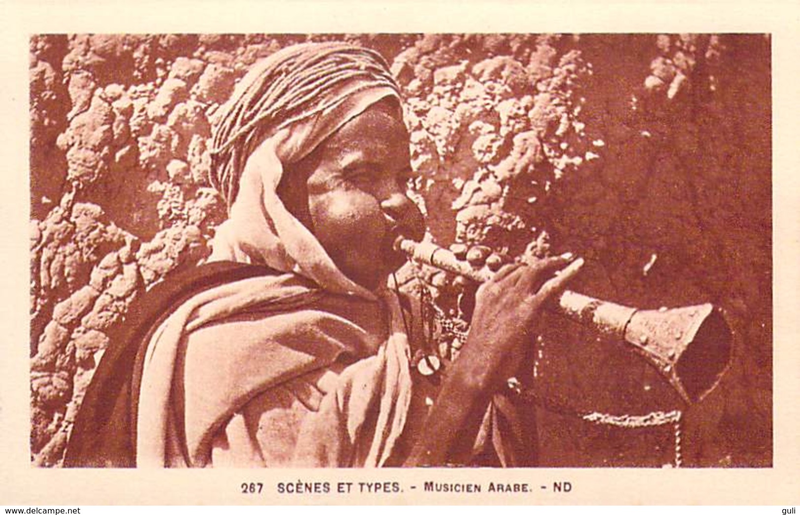 Afrique-Algérie- Scènes & Types  MUSICIEN ARABE (musique) (Editions ND 267  )  *PRIX FIXE - Scènes & Types