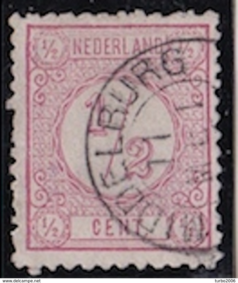 1876-1894 Cijfertype ½ Cent Roze Kamtanding 11½ : 12 Type II NVPH 30 D II - Gebruikt