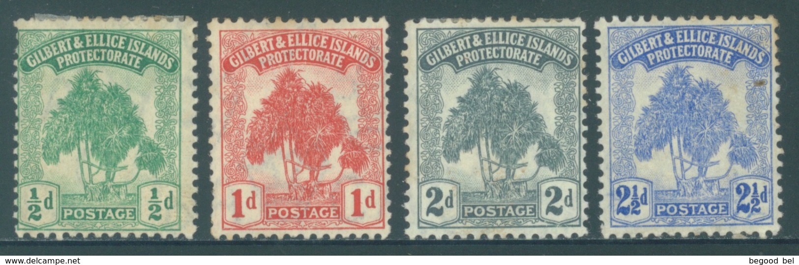 GILBERT ELLICE -  MH/* - 1911 - PANDANUS - Yv 8-11 -  Lot 18263 - SEE SCANS - LOW PRICE !!! - Îles Gilbert Et Ellice (...-1979)