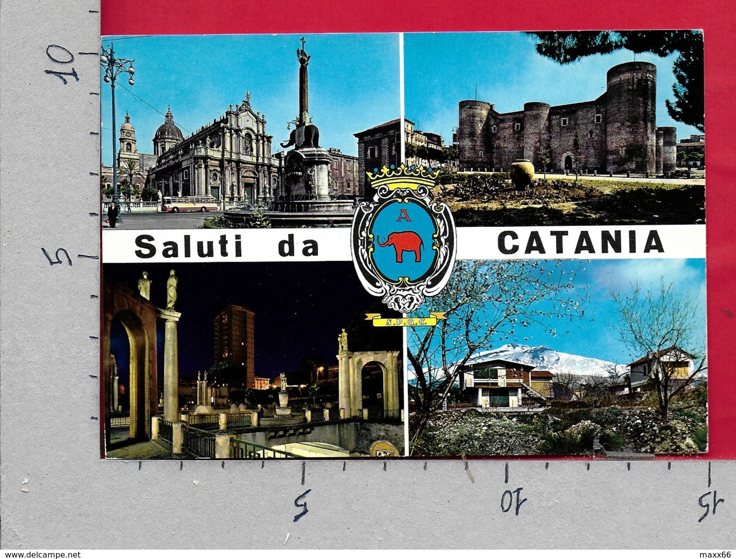 CARTOLINA VG ITALIA - Saluti Da CATANIA - Panorama Vedutine - 10 X 15 - ANN. 19?? - Saluti Da.../ Gruss Aus...