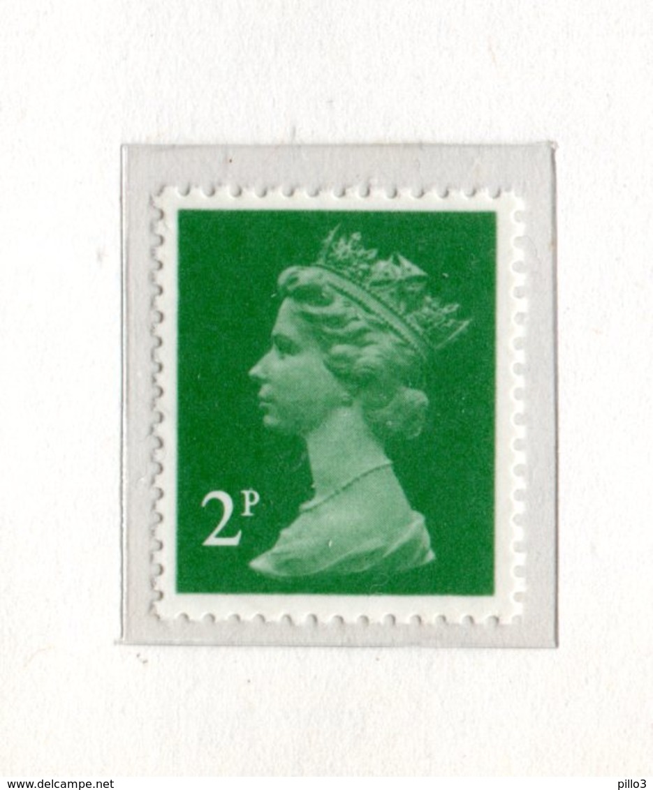 Gran Bretagna :  P.O. Machin   2 P. Verde Cupo - Elisabetta II  -  Cat. 936A - 1 Val. MNH**   Del 21.05.1980 - Machins