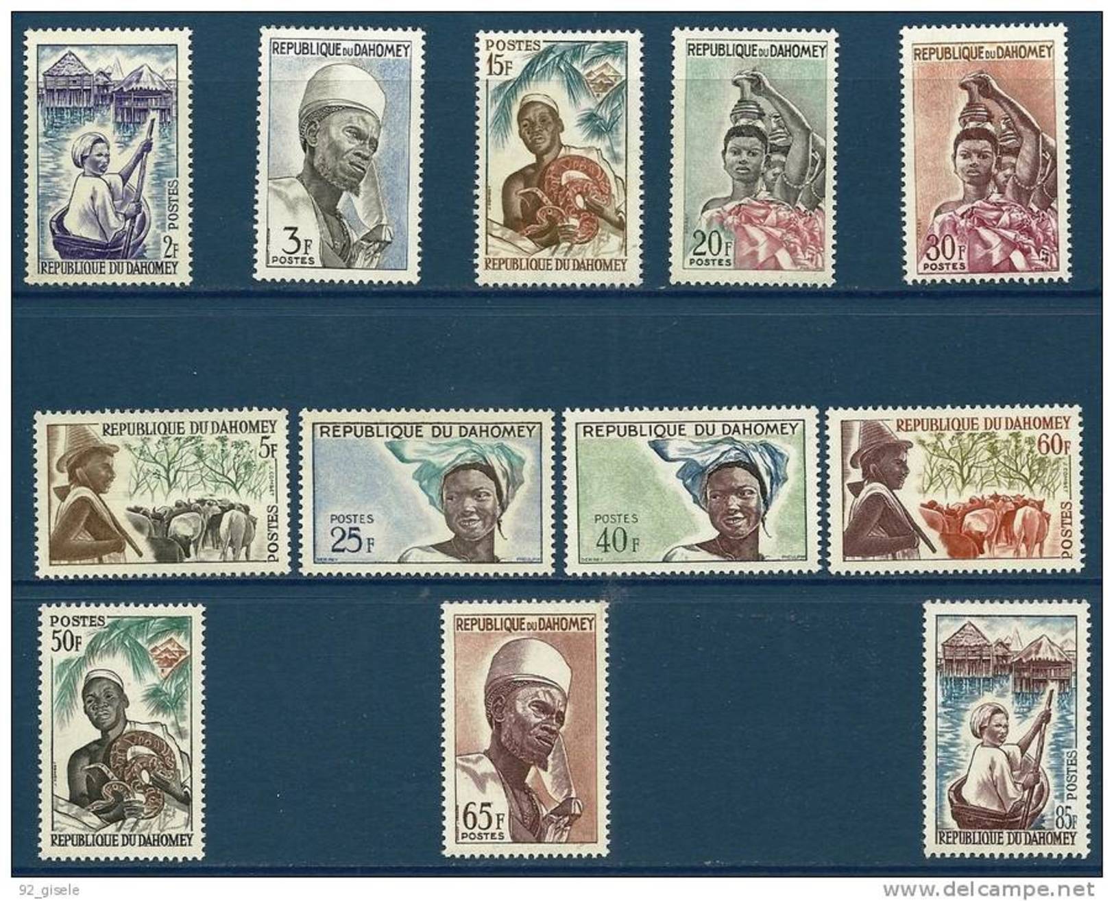 Dahomey YT 179 à 190 " Série Complète " 1963 Neuf** - Benin - Dahomey (1960-...)