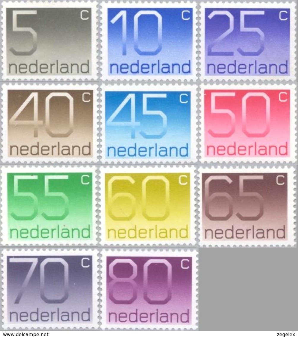 1976 Cijfers Crouwel NVPH 1108-1118 Postfris/MNH/** - Ongebruikt