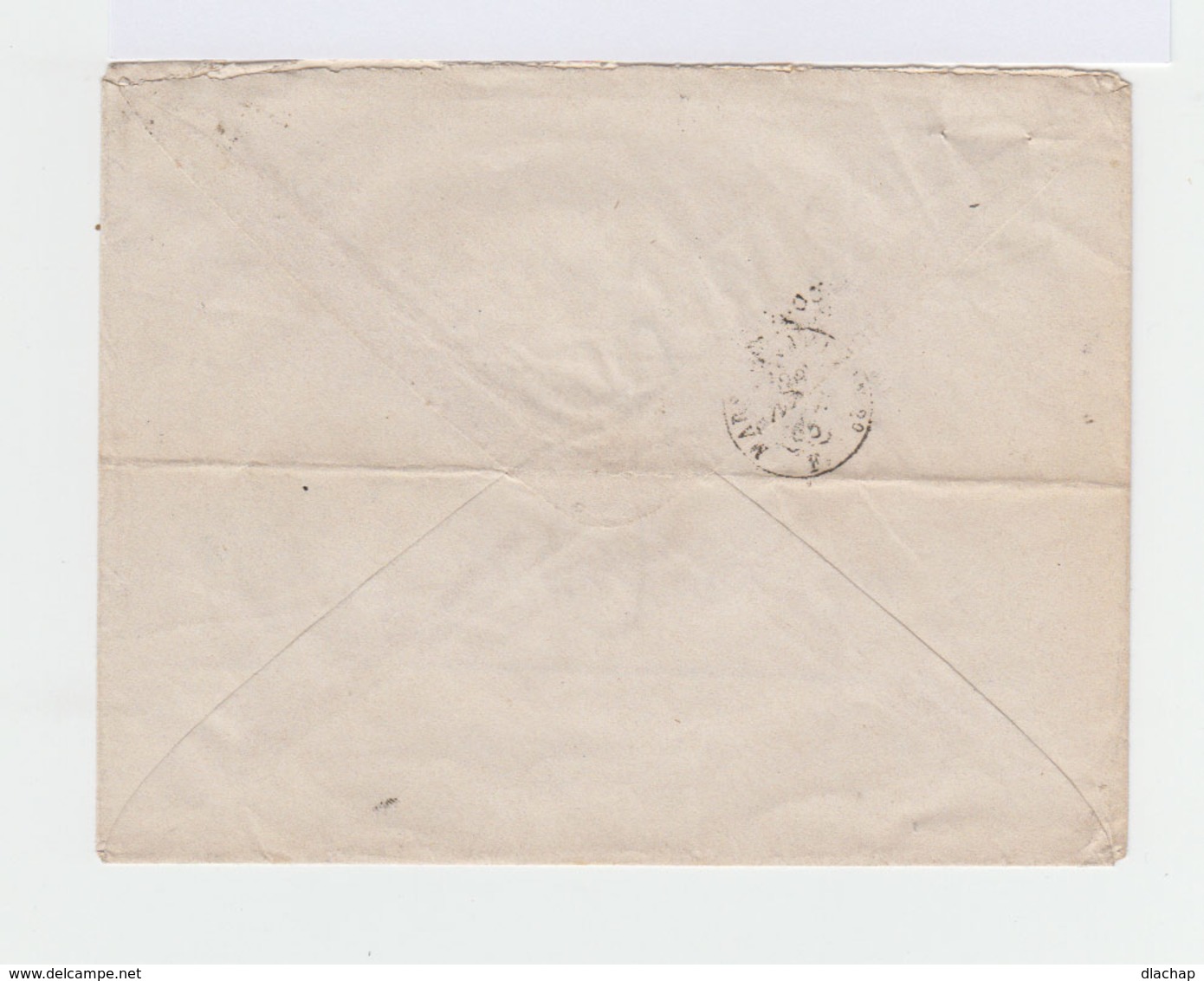 Sur Enveloppe Napoléon III 40 C. Orange Oblit. Losange. CAD 1860. Oblitération Manuelle. (895) - 1849-1876: Classic Period