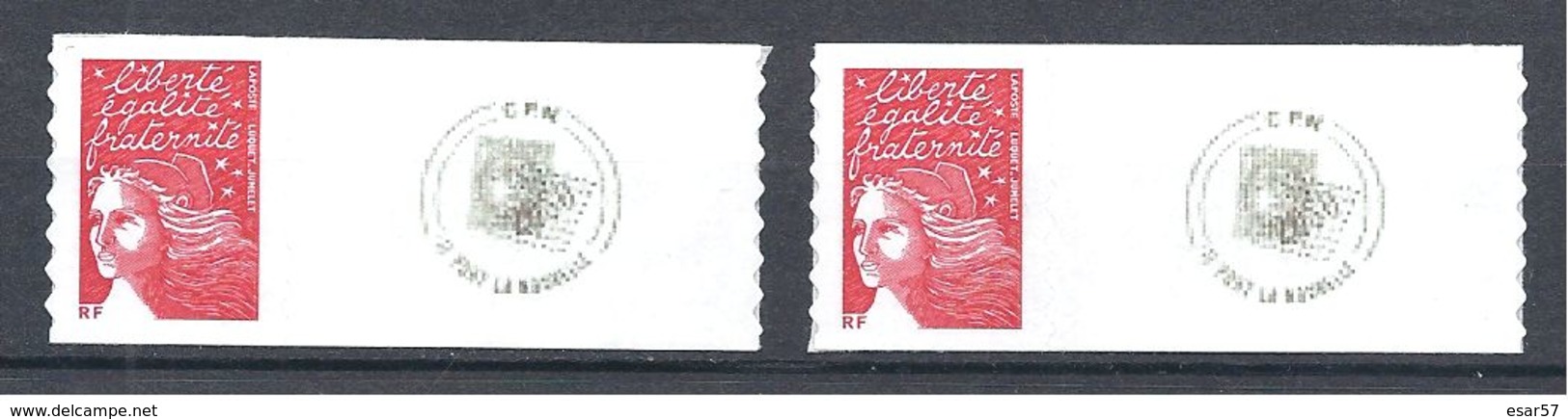 2 Timbres Personnalisés Autoadhésifs Marianne Du 14 Juillet Avec Logo : 11 Port La Nouvelle AUDE - Other & Unclassified