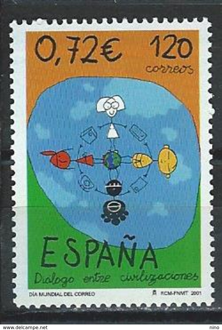 Pakistan-Spain. Scott # 971,3119 MNH. Dialogue Among Civilization. Joint Issue Of 2001 - Emissions Communes