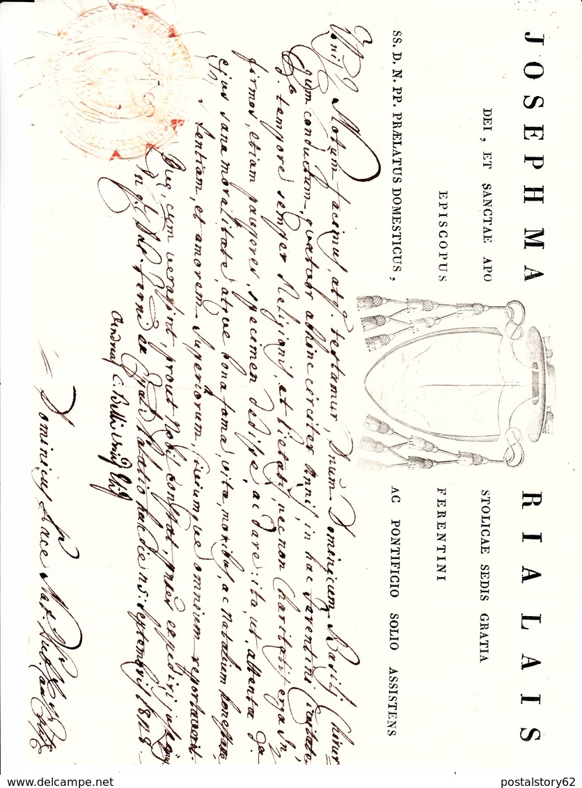Ferentino, Certificato Di Buona Condotta Per Medico Chirurgo. Bel Documento Eccellente Conservazione Anno 1828 - Manoscritti