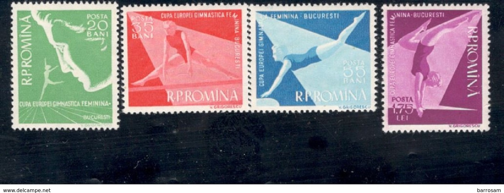 ROMANIA1957: GYMNASTICS  Michel1639-42mnh** - Unused Stamps