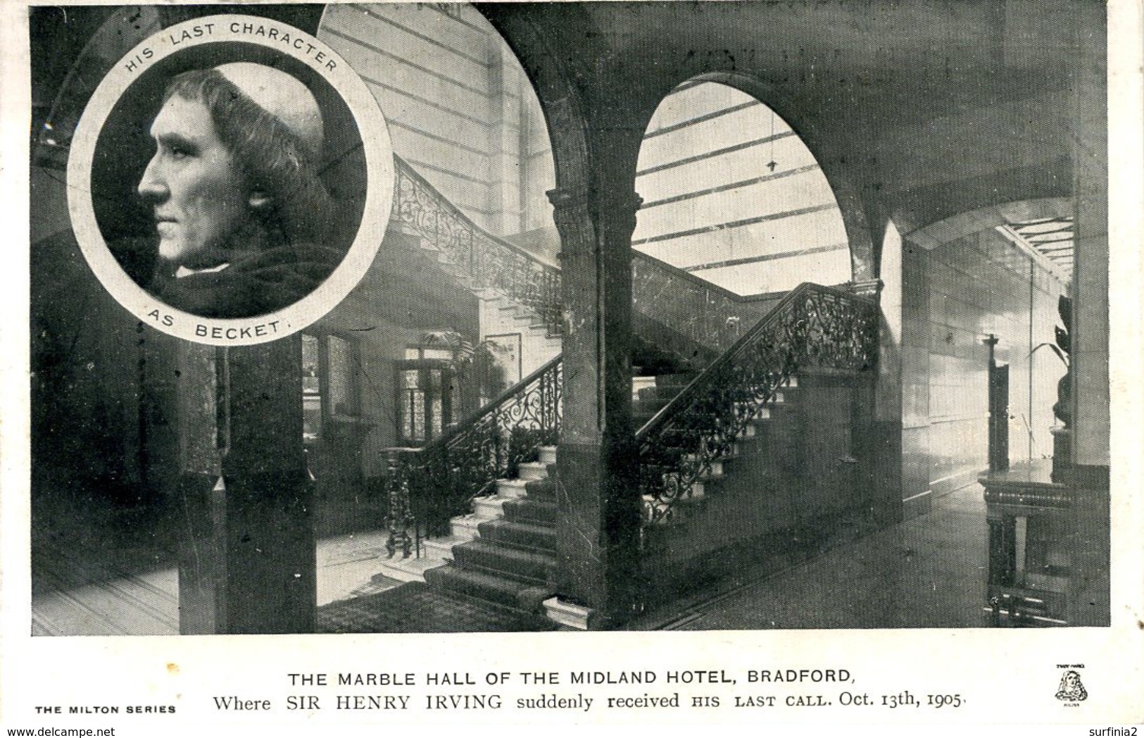 YORKS - BRADFORD - MIDLAND HOTEL - HENRY IRVING LAST CALL 1905  Y1011 - Bradford