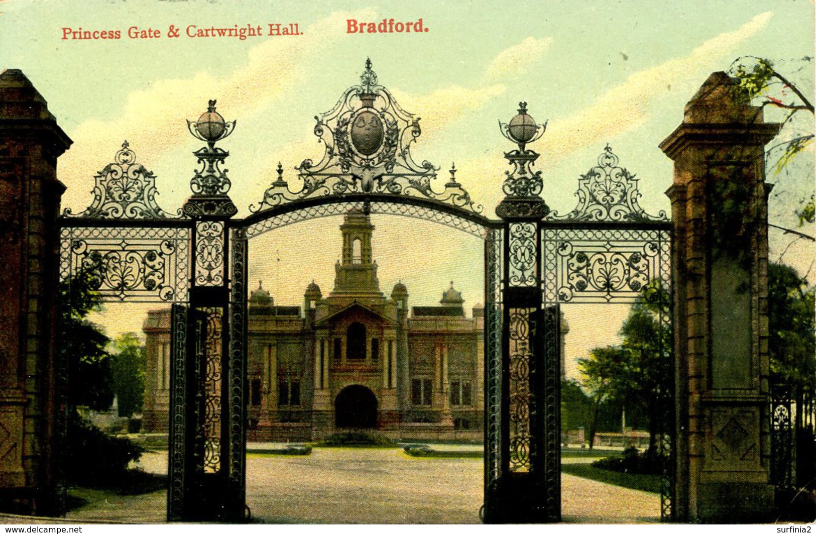 YORKS - BRADFORD - PRINCESS GATE AND CARTRIGHT HALL  Y1010 - Bradford