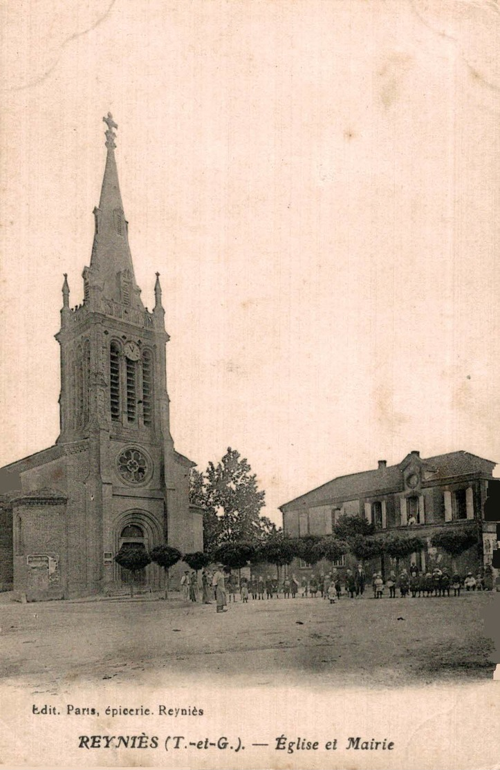 8624- 2018   REYNIES   EGLISE ET MAIRIE - Autres & Non Classés