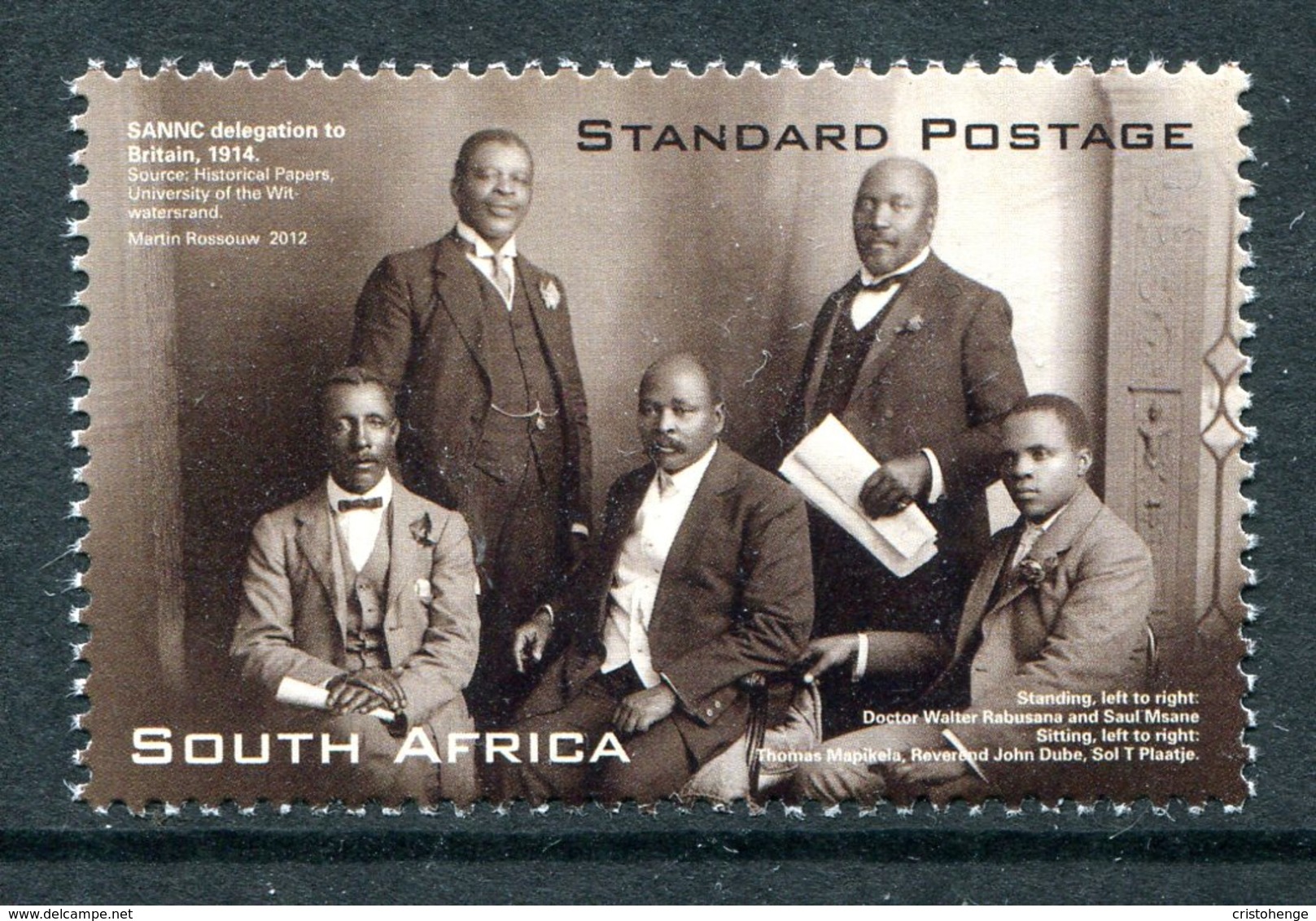 South Africa 2012 Centenary Of SANNC MNH (SG 1927) - Unused Stamps