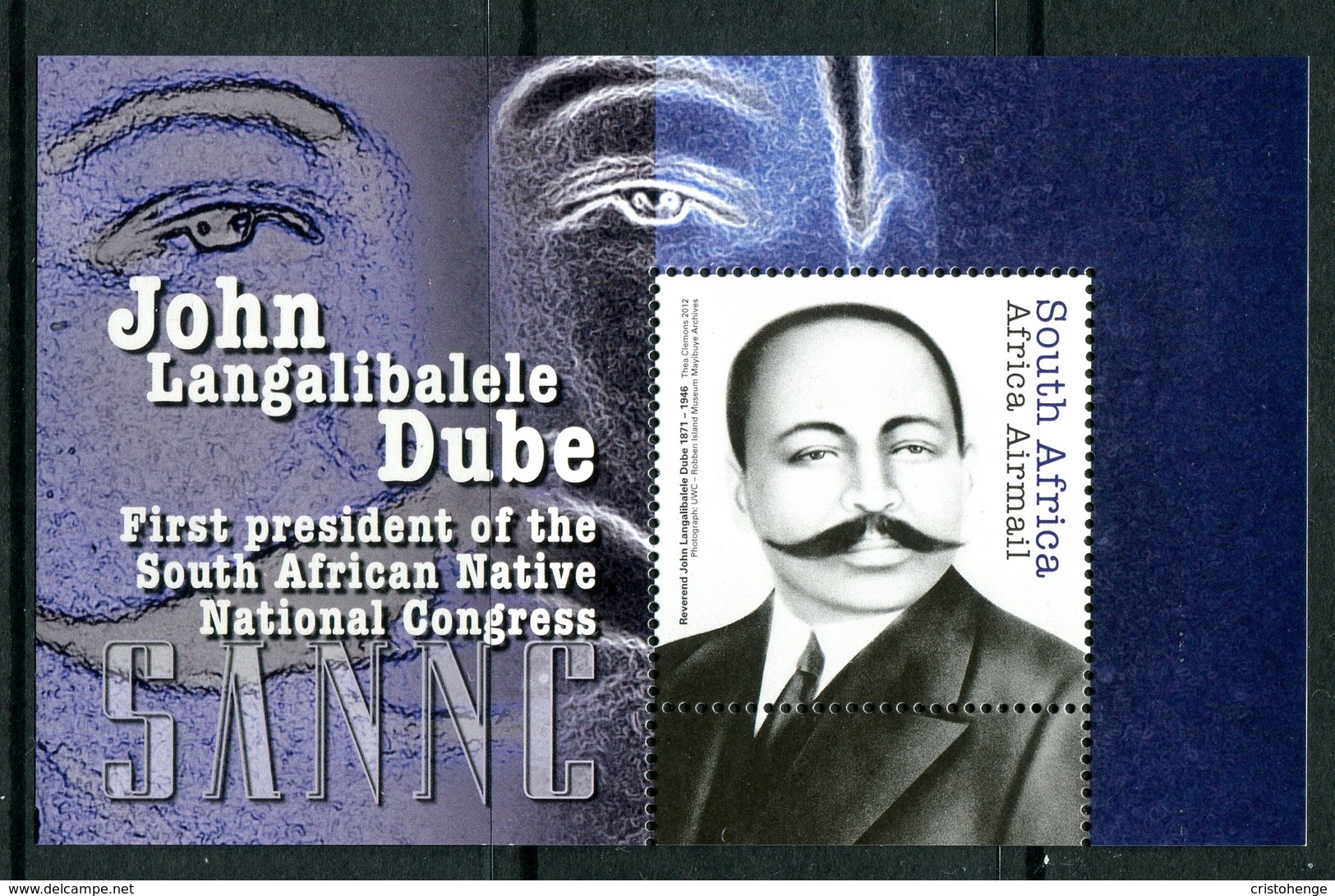 South Africa 2012 John Dube - Founding President Of The SANNC MS MNH (SG MS1928) - Unused Stamps