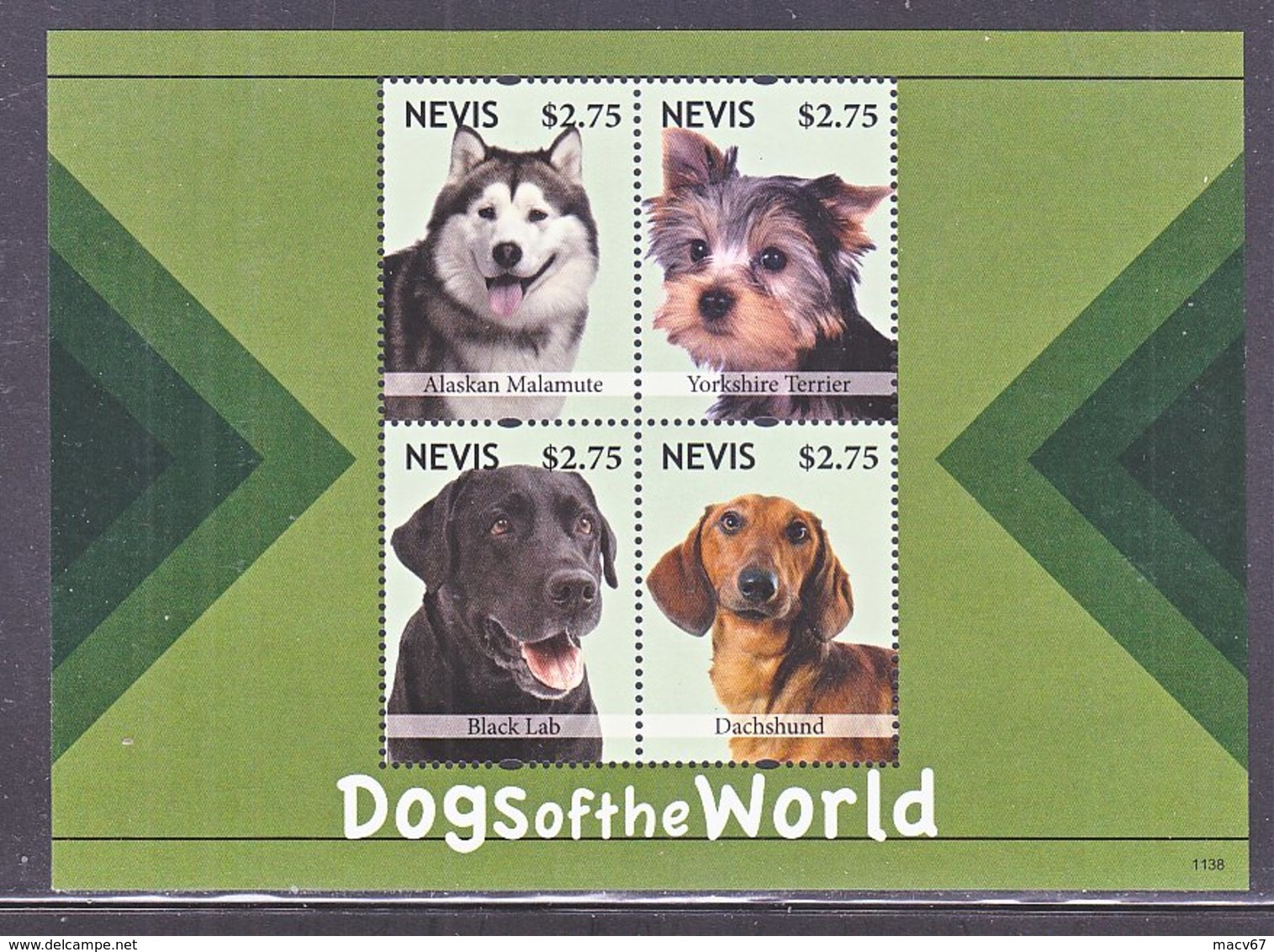 NEVIS 1696   **   DOGS  Of The  WORLD - Dogs