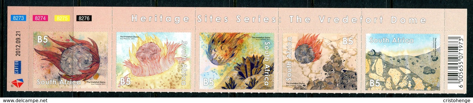 South Africa 2012 South African Heritage Sites - The Vredefort Dome Strip MNH (SG 1981-1985) - Unused Stamps