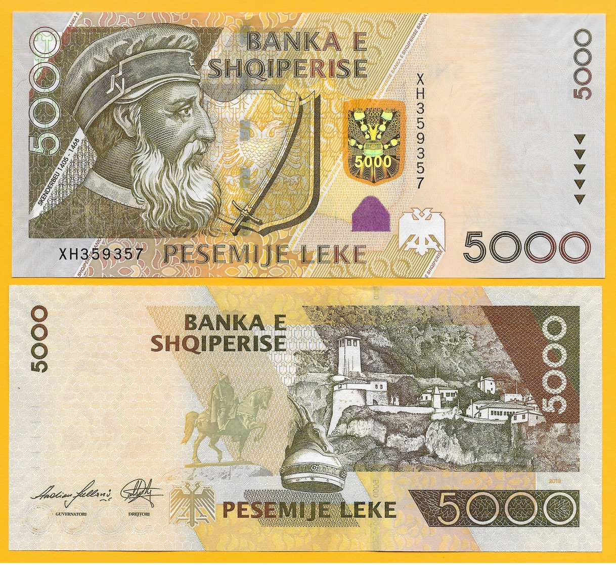 Albania 5000 Leke P-75b 2013 UNC Banknote - Albanie