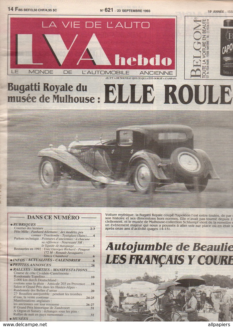 LVA Hebdo La Vie De L'auto N°621 Bugatti Royale Du Musée De Mulhouse - Panhard Allemano - Automobiles Bignan... - Auto/Moto