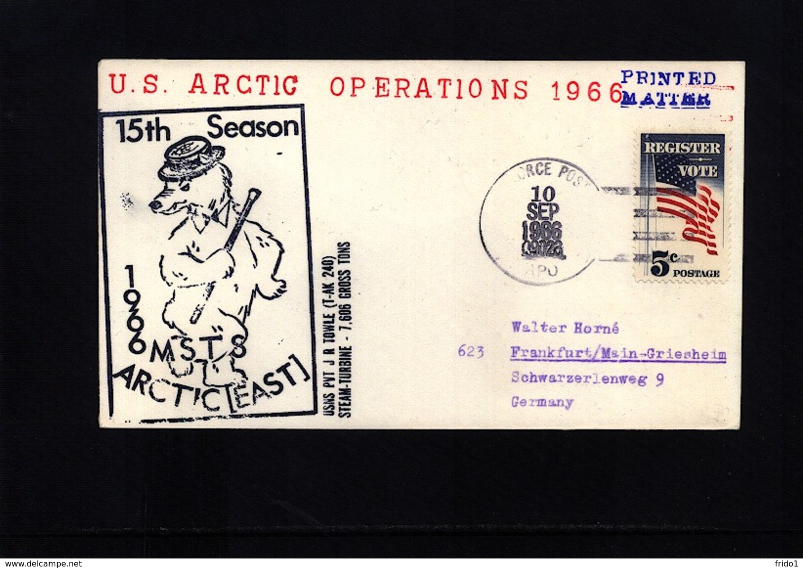 USA 1966 US Arctic Operations 1966  Interesting Cover - Evenementen & Herdenkingen