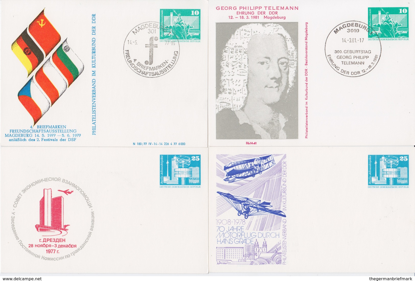 CHOICE 8 Aus 31 Privatganzsachen DDR Privatpostkarten Ca 1975-1990 AUSWAHL - Sonstige & Ohne Zuordnung