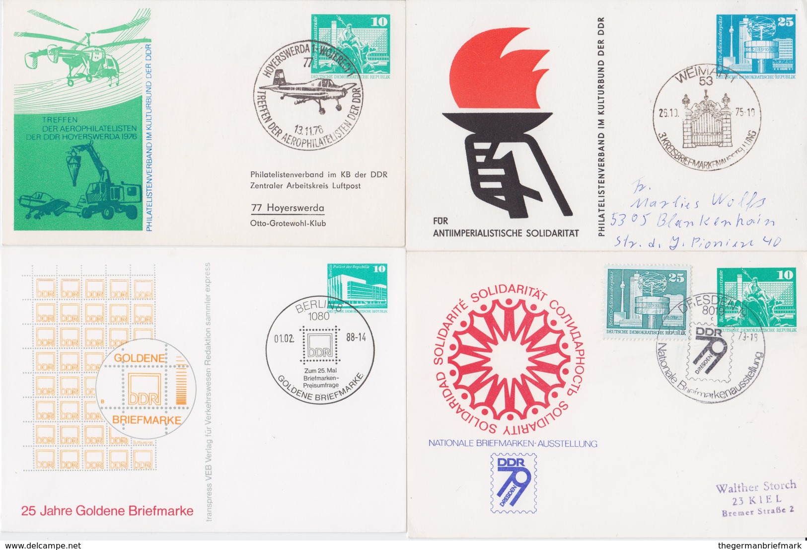 CHOICE 8 Aus 31 Privatganzsachen DDR Privatpostkarten Ca 1975-1990 AUSWAHL - Andere & Zonder Classificatie