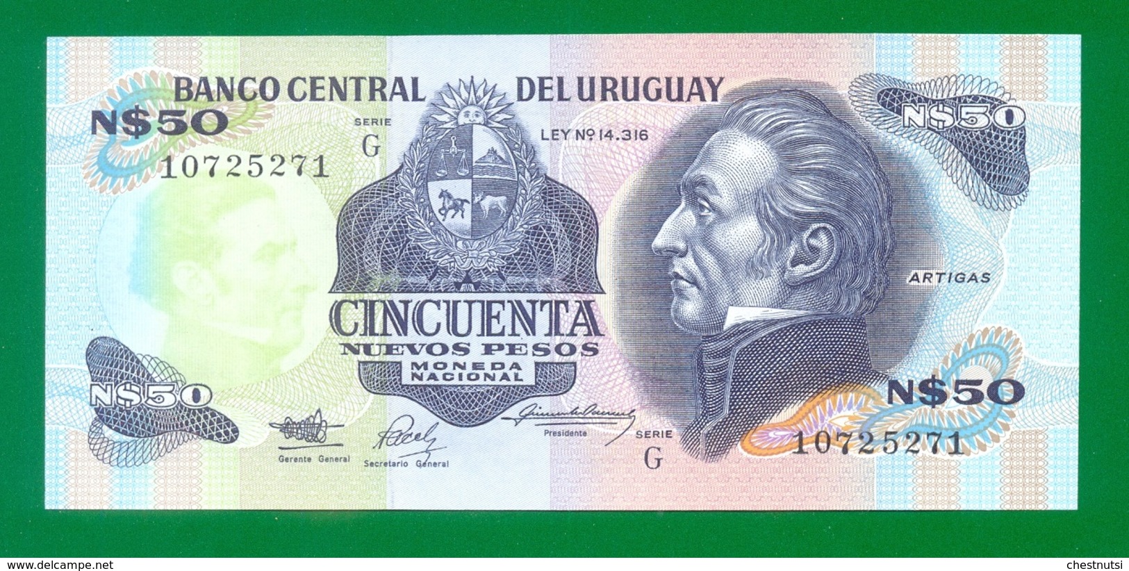 Uruguay 50 Nuevos Pesos (1989) P61A UNC - Uruguay