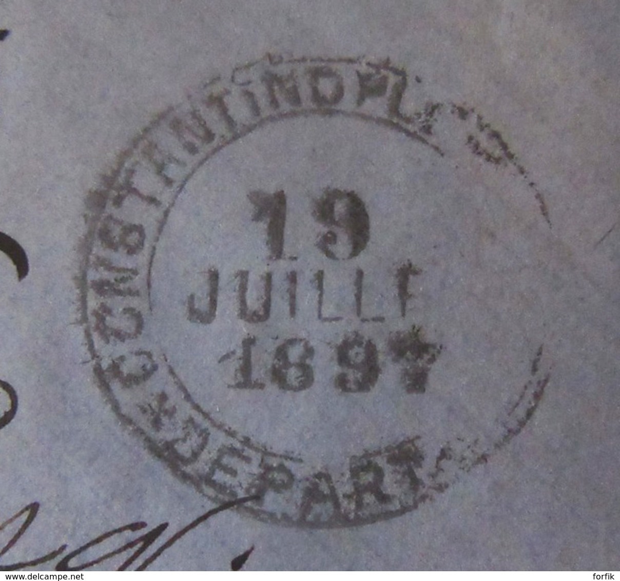 Turquie (Consulat Des Etats-Unis) - Enveloppe Datée De 1897 Avec Beau Cachet De Cire Du Consulat - Lettres & Documents