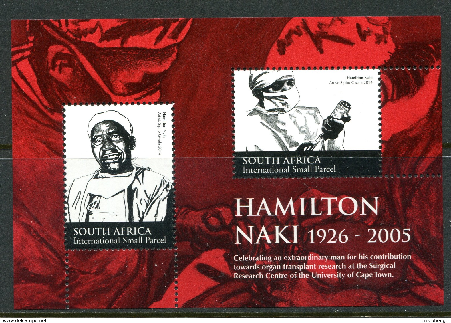 South Africa 2014 Hamilton Naki - Surgeon MS MNH (SG MS2112) - Unused Stamps