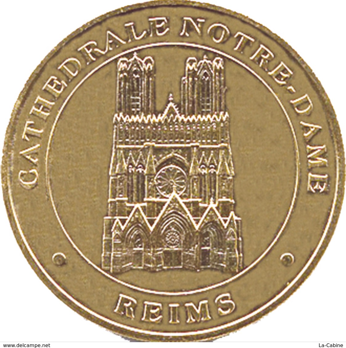 51 REIMS CATHÉDRALE NOTRE-DAME MÉDAILLE MONNAIE DE PARIS 2000 JETON TOURISTIQUE MEDALS TOKENS COINS - 2000