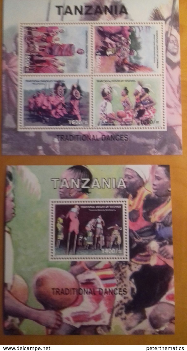TANZANIA, 2018, MNH, TRADITIONAL DANCES,COSTUMES,SLT+SS - Dance
